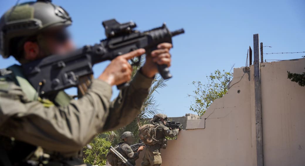  IDF soldiers operate in the Gaza Strip, July 2, 2024. (photo credit: IDF SPOKESPERSON'S UNIT)
