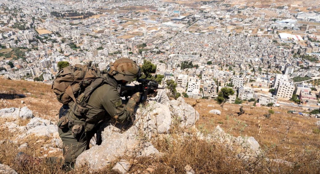 IDF troops search for suspects in the West Bank. July 2, 2024. (photo credit: IDF SPOKESPERSON'S UNIT)