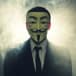 The masked face of international hacker Anonymous