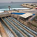  Brine water flows into the Mediterranean Sea after passing through a desalination plant in the coastal city of Hadera.