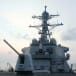  The Arleigh Burke-class guided-missile destroyer USS Milius (DDG-69), deployed to the US 7th Fleet area of operations, conducts underway operations, at an undisclosed location in South China Sea, in this handout picture released on April 10, 2023.
