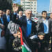  YAHYA SINWAR, leader of Hamas in Gaza, attends a rally in Gaza City marking the terror organization's 35th anniversary last December. Sinwar has once again aimed the arrow at Israel's Achilles' heel, argues the writer.