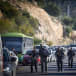  The scene of a shooting attack on Highway 1, near Ma'ale Adumin, on February 22, 2024