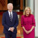 U.S. President Joe Biden and first lady Jill Biden await the arrival of Jordan's King Abdullah, Queen Rania and Crown Prince Hussein, at the White House in Washington, U.S., February 12, 2024.