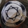 Head with Israeli flag kippa