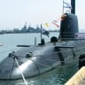 A dolphin-class submarine constructed by German company Howaldtswerke- Deutsche Werft for the Israel Navy