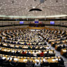 View of the European Parliament during a plenary session in Brussels, Belgium, March 2, 2017.