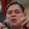 Davao City Mayor Sara Duterte, eldest daughter of Philippine President Rodrigo Duterte, speaks before students in Davao city in southern Philippines, August 6, 2017