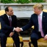 U.S. President Donald Trump meets with Egypt President Abdel Fattah al-Sisi at the White House in Washington, U.S., April 9, 2019