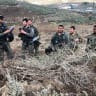 IDF and Border Police officers declaring a 'closed military zone' in Burin, October 25 2019