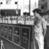 SCOUTS GUARD torches above the names of the 11 Israeli athletes murdered at the 1972 Summer Olympics in Munich by terrorists from the Black September movement, at the memorial ceremony in Tel Aviv.