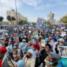  Ethiopian-Israelis protest outside government buildings in Jerusalem, demanding that their relatives be rescues and brought to the country, on November 14, 2021.
