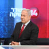  Opposition head Benjamin Netanyahu at the opening broadcast of Channel 14, November 27, 2021.