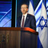  Israeli president Isaac Herzog at a memorial ceremony for former prime minister Menahem Begin, in Jerusalem, March 7, 2022.