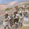  The Grapes of Canaan by James Tissot (circa 1900). Although the 12 spies brought back a cluster of grapes so large that it took two men to carry it, only two of the 12 brought back a good report of the land.