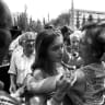  PASSENGERS RESCUED in the Entebbe raid are welcomed home by loved ones at Ben-Gurion Airport in July 1976. 