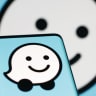  Where are we heading? An illustration of the Waze logo.