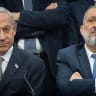  Shas leader MK Aryeh Deri and Israeli prime minister Benjamin Netanyahu seen during a Shas party meeting, at the Knesset, the Israeli parliament in Jerusalem, on January 23, 2023.