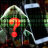  Cyberattack on a smartphone. Beware of downloading spyware (Illustrative).