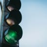  Traffic light displaying green. 