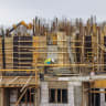  CONSTRUCTION OF new housing takes place in Safed, in June.