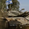 IDF reserve Infantry and Merkava Tank soldiers train in a military exercise in the Golan Heights on October 23, 2023