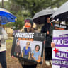  Demonstrators hold signs against what they describe as international silence over sexual violence perpetrated against Israeli women during the attack by Hamas on southern Israel on October 7, at a protest in Jerusalem, November 27, 2023.