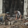  Members of a family, in which the father was murdered by Hamas terrorists on October 7, search in the rubble of his home in Kibbutz Be'eri for memories.