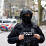  A Dutch police officer stands guard. March 30, 2024. 