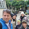  LIOR BEN YAAKOV with his wife, Revital, and their children on a family trip to Vienna a year before the war. After his army service, Lior had worked as a security guard for the Viennese Jewish community for a year and a half, dreaming of taking his kids there one day. ‘We’re lucky we managed to do 