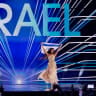   Eden Golan representing Israel walks on stage during the Grand Final of the 2024 Eurovision Song Contest, in Malmo, Sweden, May 11, 2024. 