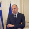  Greek Foreign Minister George Gerapetritis talks during an interview with Reuters, at the Ministry of Foreign Affairs in Athens,Greece, June 18, 2024.