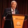  Robert Kraft speaking at the United Hatzalah New York Gala, June 6, 2023.