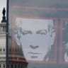  A banner depicting Israeli Prime Minister Benjamin Netanyahu is displayed with the Capitol dome in the background as pro-Palestinian demonstrators gather on the day of Netanyahu's address to a joint meeting of Congress, on Capitol Hill in Washington, U.S., July 24, 2024. 