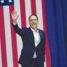  PENNSYLVANIA GOV. Josh Shapiro takes the stage at an election rally for Kamala Harris and Tim Walz, in Philadelphia, last week. Shapiro can show that he isn’t backing down from his lifelong mission of helping Jews and others in need, says the writer.