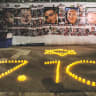  MARKING THE first month: Memorial candles spell out the Oct. 7 date in front of hostage posters, at the Knesset, Nov. 7, 2023. 