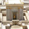   A MODEL OF the Second Temple of Jerusalem.