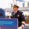  The Israeli Navy unveils the new INS “Drakon” submarine at the German Naval Yards Holdings in Kiel, Germany, November 12, 2024