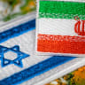  The embroidered flags of Israel and the Islamic Republic of Iran (illustrative)