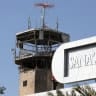  A view of the damaged control tower of Sanaa Airport, one day after Israeli airstrikes hit the airport, in Sanaa, Yemen, December 27, 2024.