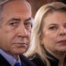  Prime Minister Benjamin Netanyahu and his wife Sara at a state ceremony marking the Hebrew calendar anniversary of the Hamas attack on October 7 of last year which sparked the ongoing war in Gaza, at Mount Herzl military cemetery in Jerusalem on October 27, 2024.