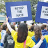  A PRO-ISRAEL rally takes place at The University of Sydney last year.