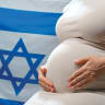  A pregnant woman is seen alongside the Israeli flag in this illustrative image.
