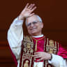  Newly elected Pope Leo XIV, Cardinal Robert Prevost of the United States appears on the balcony of St. Peter's Basilica, at the Vatican, May 8, 2025.