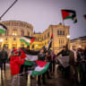 People celebrate with Palestinian flags as they attend a demonstration in support of Palestinians in Gaza, amid a ceasefire between Israel and Hamas, in Oslo, Norway January 19, 2025. 