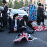 HAREDI DEMONSTRATORS protest in Jerusalem on July 23, 2025.