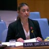 Ilana Gritzewsky speaking at the United Nations Security Council, August 27, 2025.
