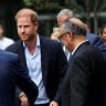 Britain's Prince Harry departs, following his visit to the Centre for Blast Injury Studies at Imperial College London, in London, Britain, September 10, 2025.
