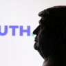 A 3D printed miniature of US President Donald Trump and the Truth Social logo are seen in this illustration taken June 22, 2025.