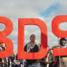 An illustrative image of a Boycott, Divestments, and Sanctions (BDS) movement protest against Israel.